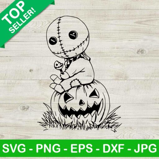 Cute Sam On Pumpkin Halloween Svg