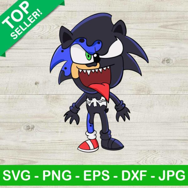 Horror Venom Sonic SVG, Sonic the Hedgehog SVG, Venom Sonic SVG