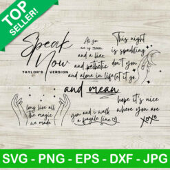 Taylor Swift Tour SVG Bundle, Swiftie SVG, Speak now SVG PNG DXF