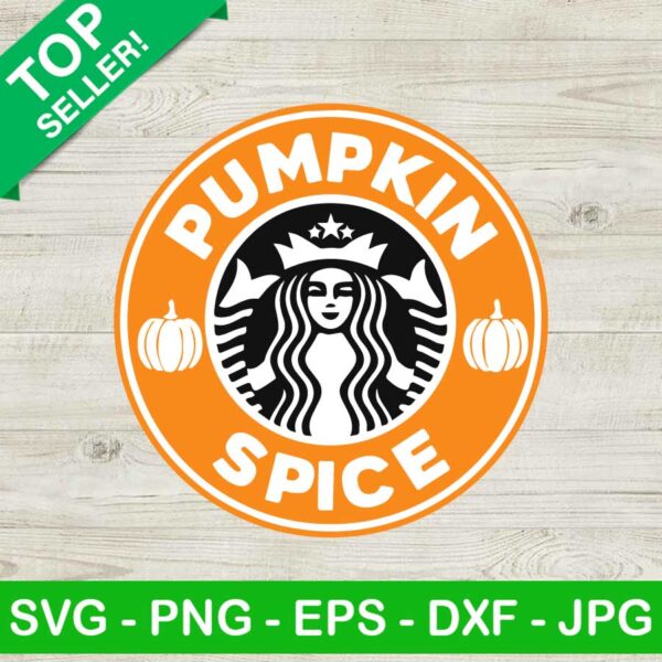 Pumpkin spice coffee logo SVG