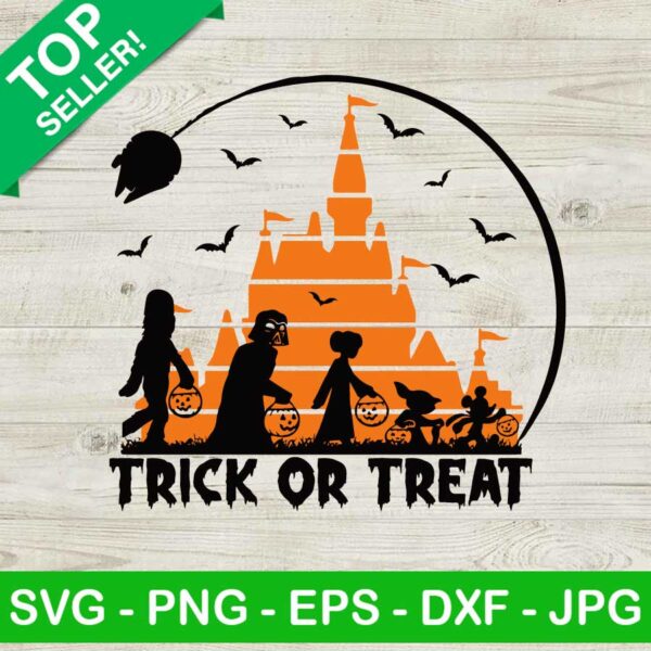 Star Wars Trick Or Treat SVG, Star Wars Disney Castle Halloween SVG, Trick Or Treat SVG
