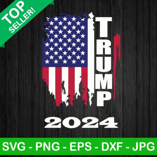 Trump 2024 USA flag SVG