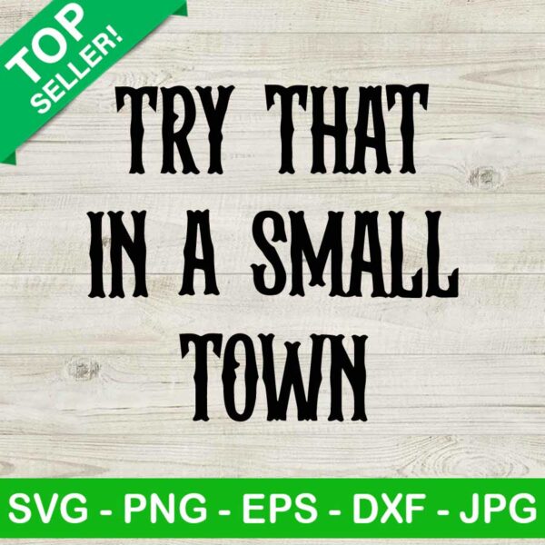 Try that in a small town SVG