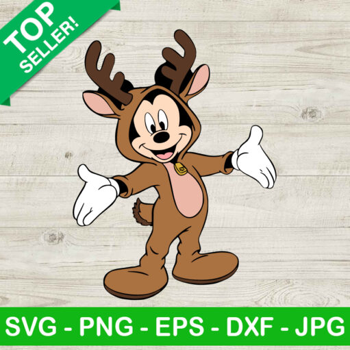 Mickey Mouse Reindeer Costume Svg