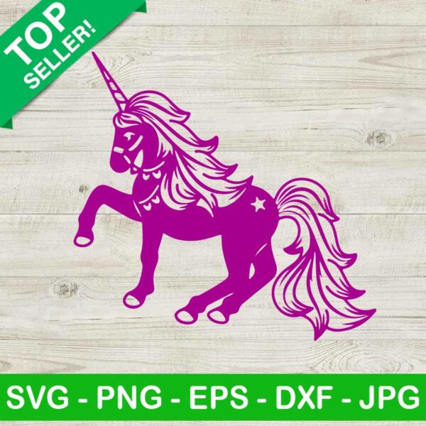 Purple unicorn SVG