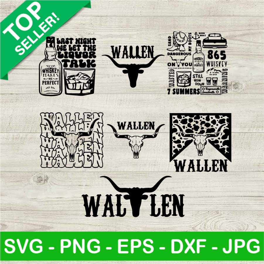 Western Wallen Bull Skull Svg Country Western Wallen Svg Morgan Wallen Svg