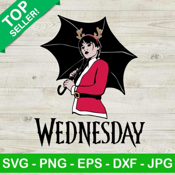 Christmas Wednesday Adam SVG, Wednesday Adam Santa Reindeer SVG, The Adam Family Christmas SVG