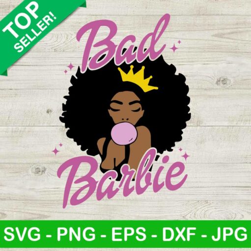 Afro Bad Barbie Svg