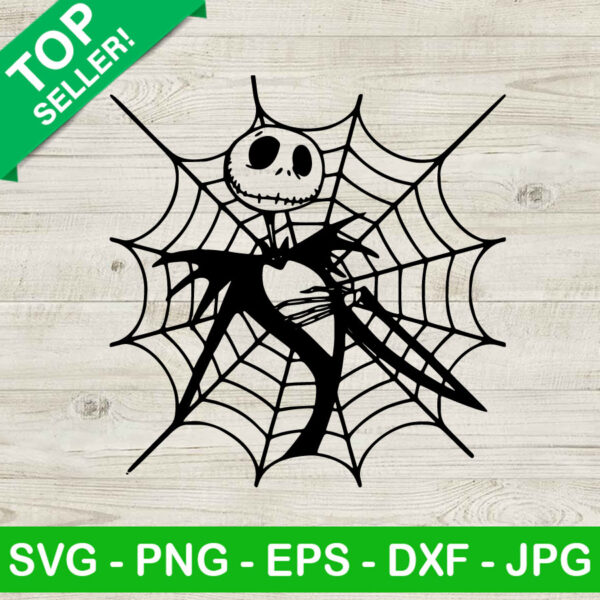 Jack Skellington Spider Web SVG PNG