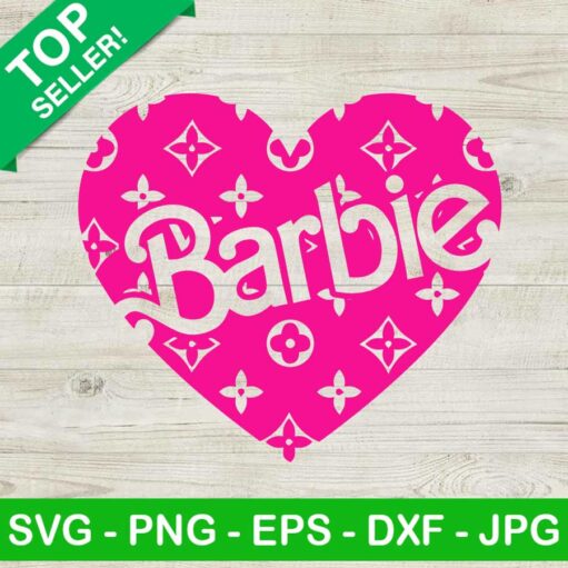 Barbie heart Louis Vuitton SVG