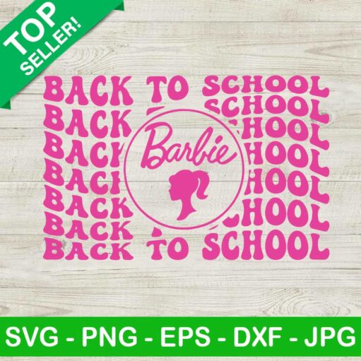 Back To School Barbie Svg Png