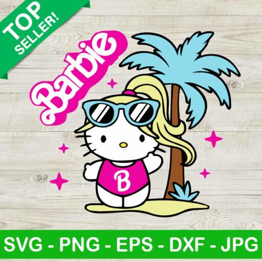 Hello Kitty Barbie Summer SVG