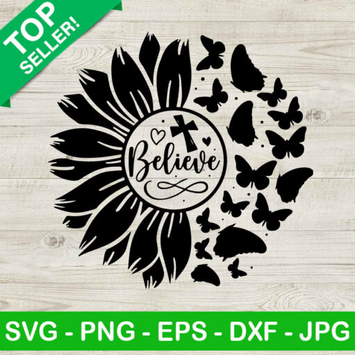 Believe Butterfly Svg