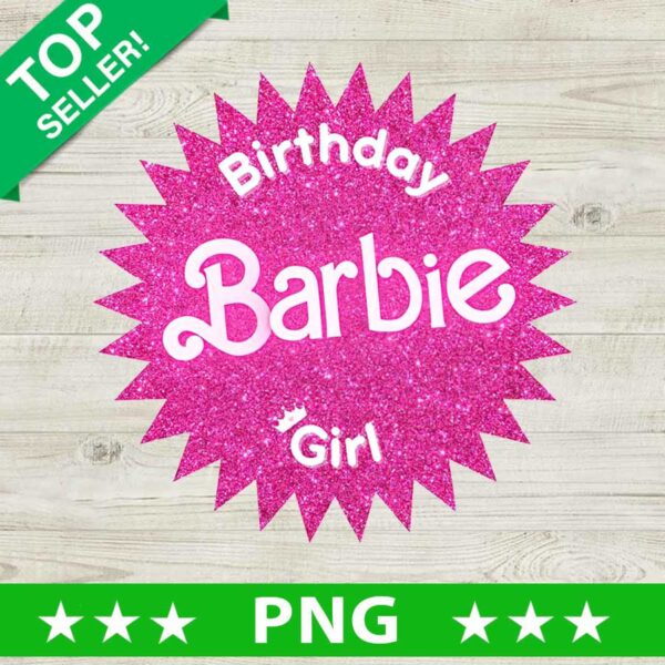 Birthday Barbie Girl PNG