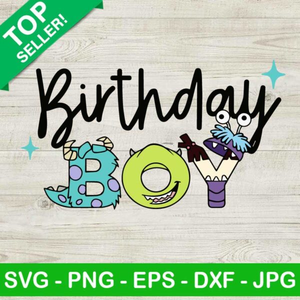 Monster Inc Birthday Boy SVG