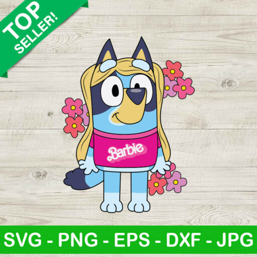 Funny Bluey Barbie Svg