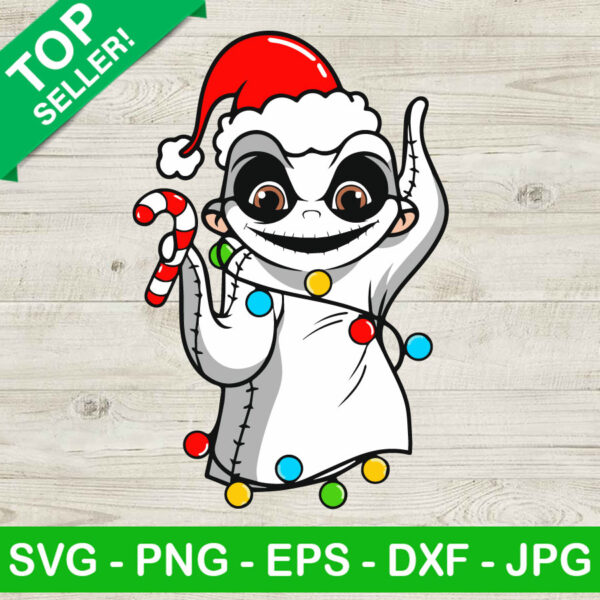 Chibi Oogie Boogie Santa Claus SVG, Oogie Boogie Santa Hat SVG, Nightmare Before Christmas SVG