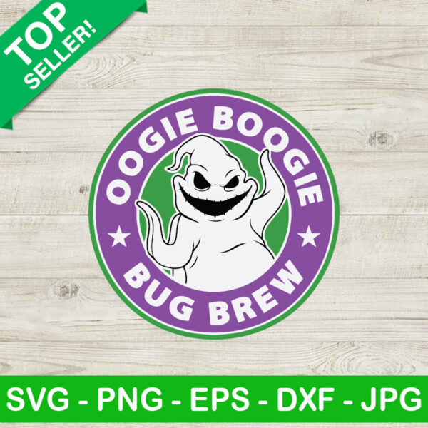 Oogie Boogie Bug Brew Coffee Logo SVG, Oogie Boogie Starbuck SVG, Oogie Boogie Bug Brew SVG