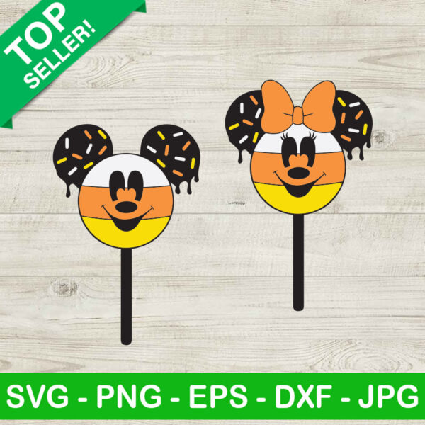 Mickey Minnie Halloween Lollipop SVG