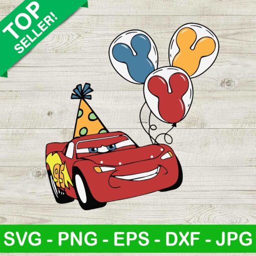 Disney Lightning Mcqueen Car Birthday Svg