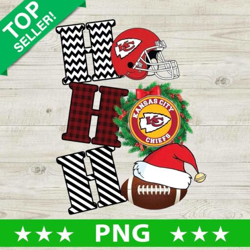 Kansas Chiefs Ho Ho Ho Christmas PNG