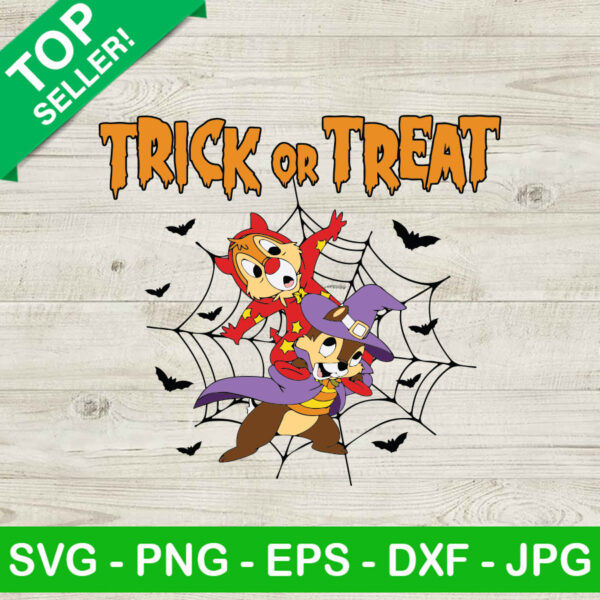 Halloween Chip And Dale Trick Or Treat SVG