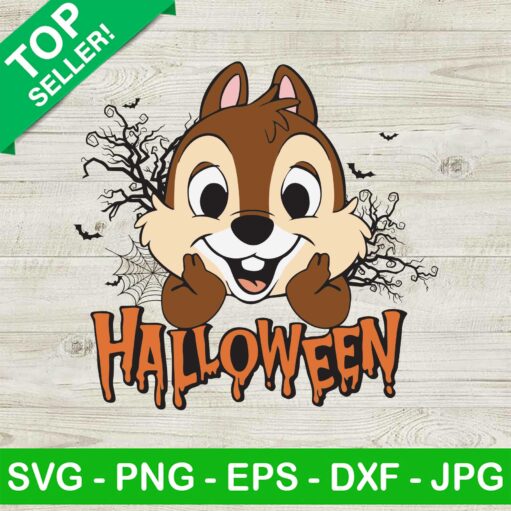 Chip And Dale Happy Halloween Svg