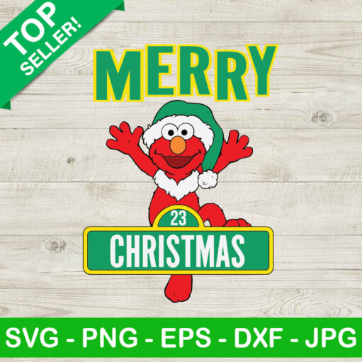 Cookie Monster Merry Christmas Svg