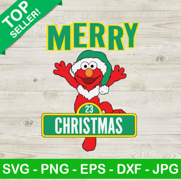 Cookie Monster Merry Christmas SVG