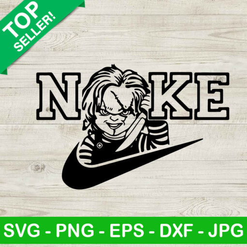 Horror Chucky Nike Logo SVG