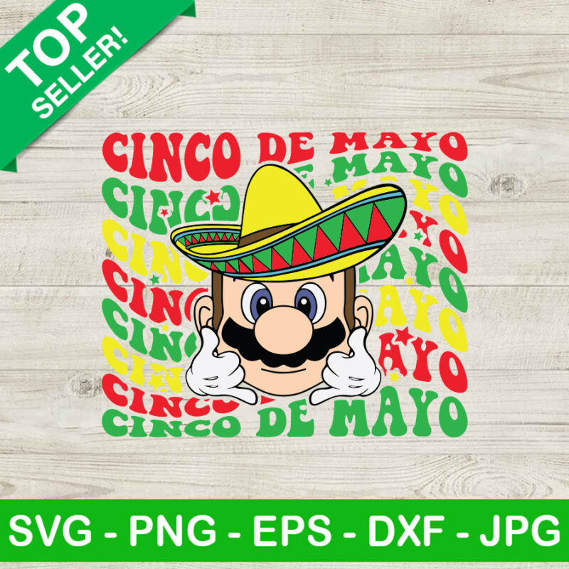 Super Mario Cinco De Mayo SVG