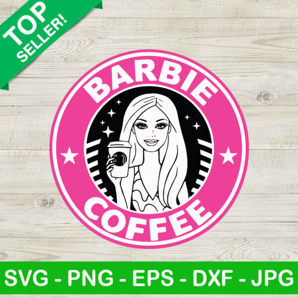 Barbie Coffee Logo SVG