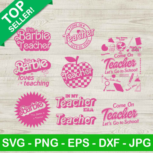 Teacher Barbie Logo SVG Bundle