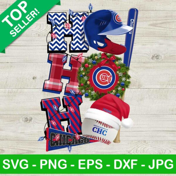 Christmas Hohoho Chicago Cubs PNG