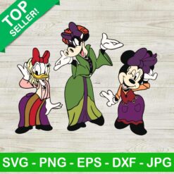 Minnie Mouse Halloween Witch SVG, Daisy Duck Witch Halloween SVG, Disney Clarabelle Witch Halloween SVG, Disney Halloween SVG
