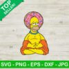 Funny Simpsons Homer Buddha SVG