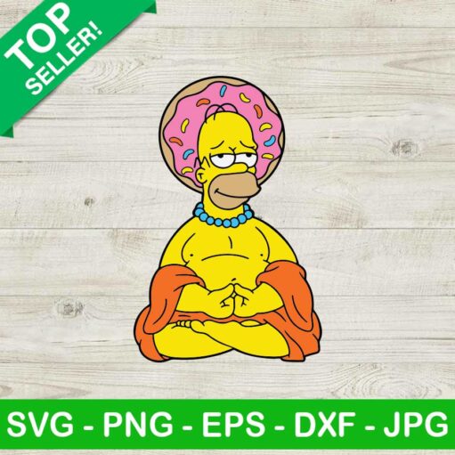 Funny Simpsons Homer Buddha Svg