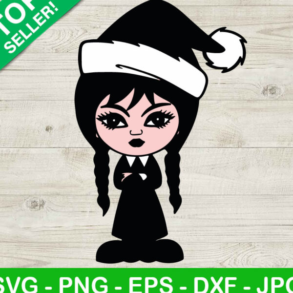 Baby Wednesday Addams Christmas SVG