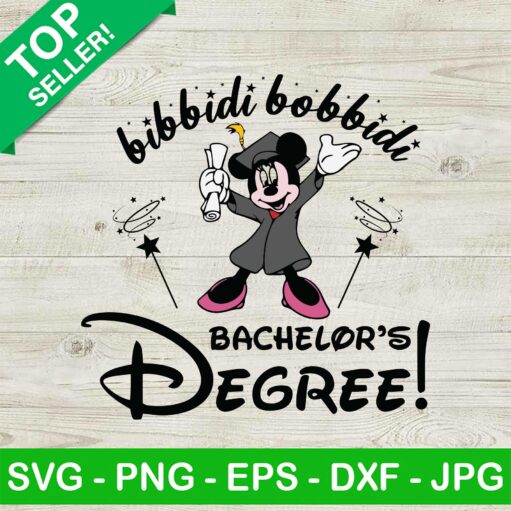 Mickey Bibbidi Bobbidi Bachelor'S Degree Svg