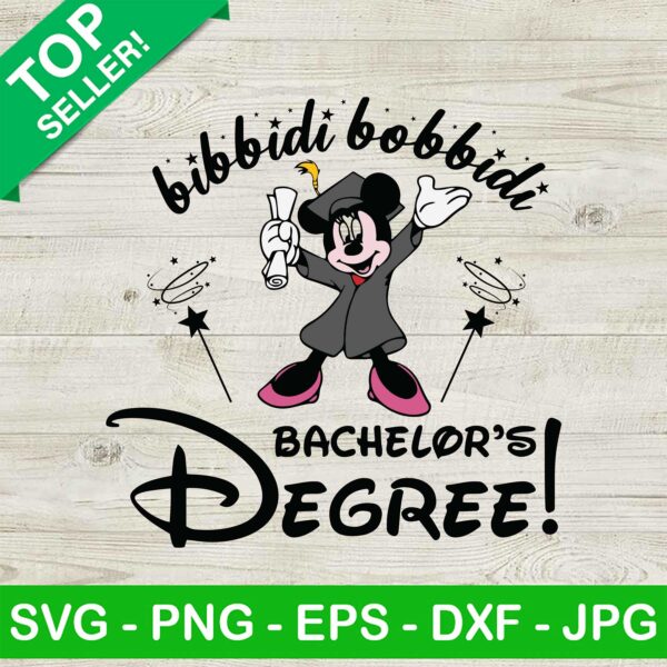 Mickey Bibbidi Bobbidi Bachelor's Degree SVG