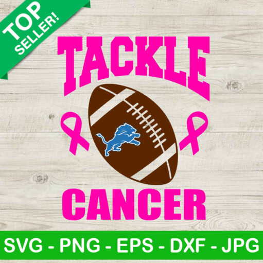 Tackle Breast Cancer Detroit Lions SVG