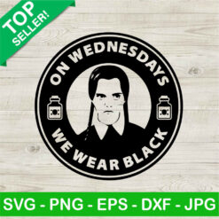 Wednesday Addams Coffee Logo SVG