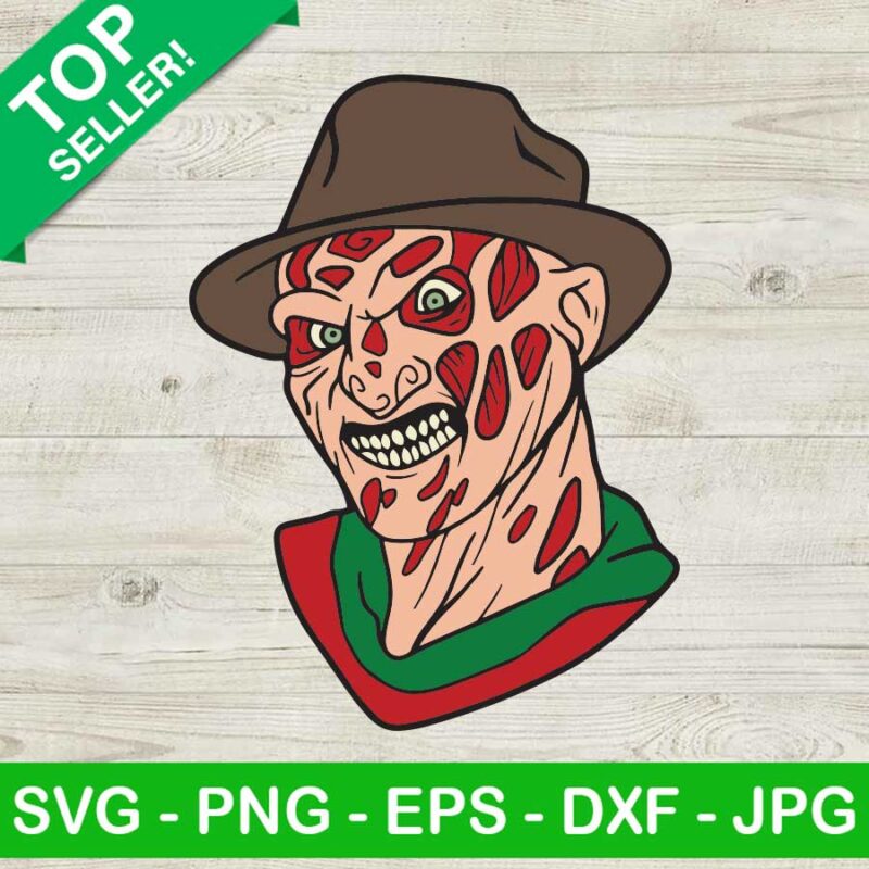 Horror Freddy Krueger Halloween SVG, Horror Movie Characters SVG, Halloween Costume SVG PNG DXF