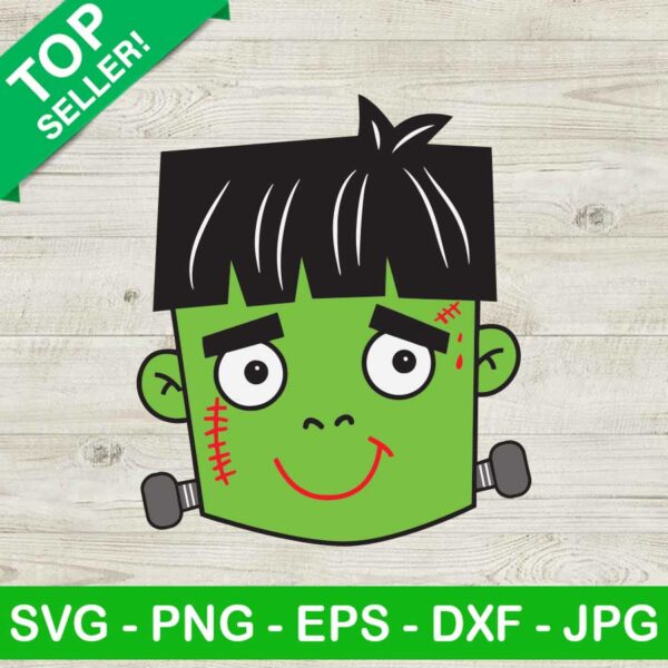 Halloween Baby Frankenstein Face SVG