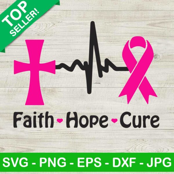Breast Cancer Faith Hope Cure SVG