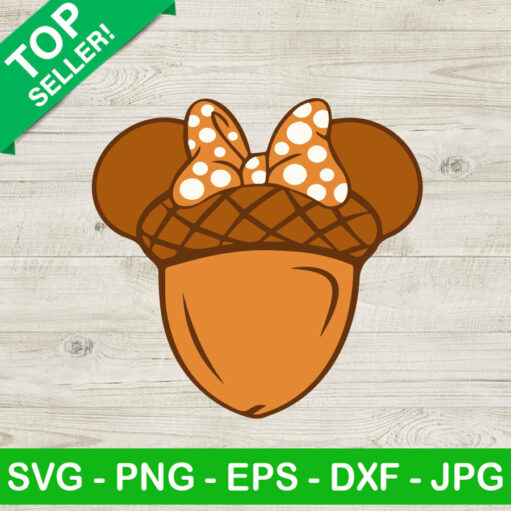 Acorn Minnie Head Svg