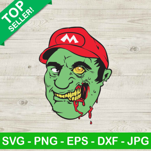 Horror Zombie Mario Halloween Svg