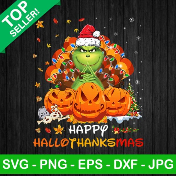 The Grinch Happy Hallothanksmas PNG
