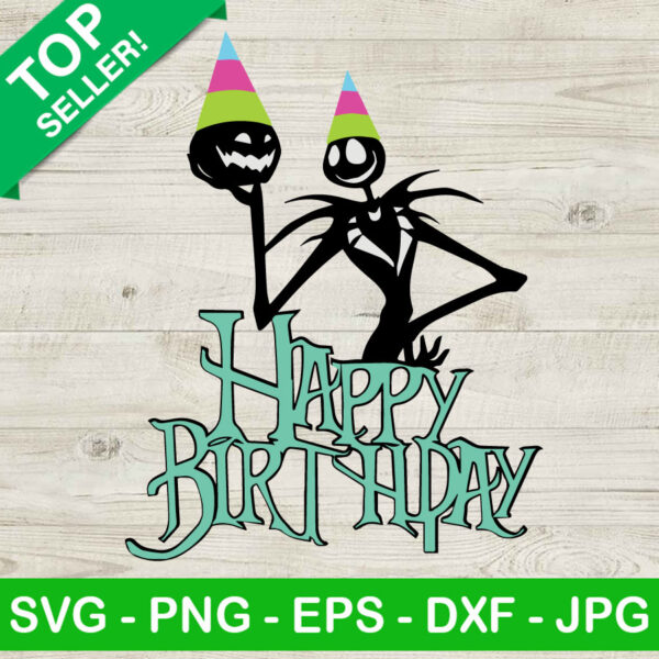 Jack Skellington Happy Birthday SVG