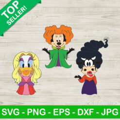Hocus Pocus Witches Minnie And Friend SVG